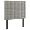 Vidaxl Velvet Headboards, Set Of 2, Light Gray, 39.4"X2"X30.7"/34.6", Classic Style, Engineered Wood And Solid Larch Wood