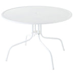 Crosley Furniture Griffith 5-Piece Outdoor Dining Set for 4, Retro Metal Round Patio Table and Chairs, White