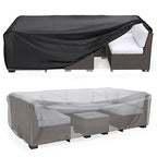 Patio Furniture Set Cover Waterproof, Mrrihand Outdoor Sectional Sofa Set Cover Heavy Duty 600D Table And Chair Set Cover 107' L×81' W×27.9' H