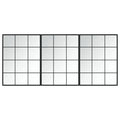 vidaXL 3-Piece Black Metal Framed Wall Mirrors - Modern Decorative Mirrors for Bathroom/Living Room with Easy Hook Installation, 31.5 x 23.6 inches per Piece, Durable Glass