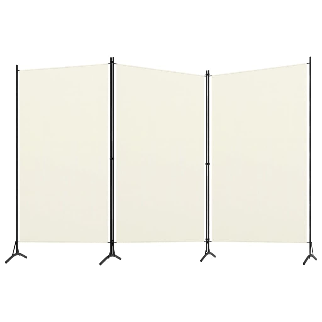 Vidaxl 3-Panel Room Divider Cream White 102.4''X70.9''