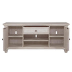 American Woodcrafters Sedona Off White Vintage Style 66-Inch Wood Tv Console