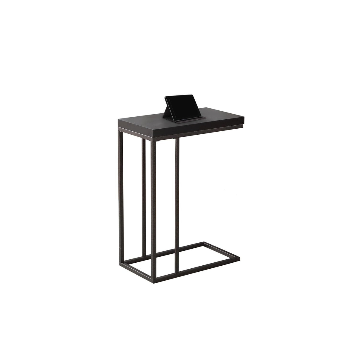 HomeRoots Particle Board,Laminate, Metal Accent Table - Natural with Chrome Metal