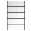 vidaXL Mirror/Wall Mirror/Decorative Window Mirror - Black Metal Frame 39.4"x23.6"