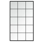 vidaXL Mirror/Wall Mirror/Decorative Window Mirror - Black Metal Frame 39.4"x23.6"