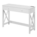 Convenience Concepts Oxford Desk with Charging Station, 42, White