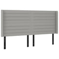 Vidaxl Led Headboard Home Indoor Bedroom Bed Accessory Upholstered Bed Header Furniture With Led Light Gray 64.2"X6.3"X46.5"/50.4" Fabric