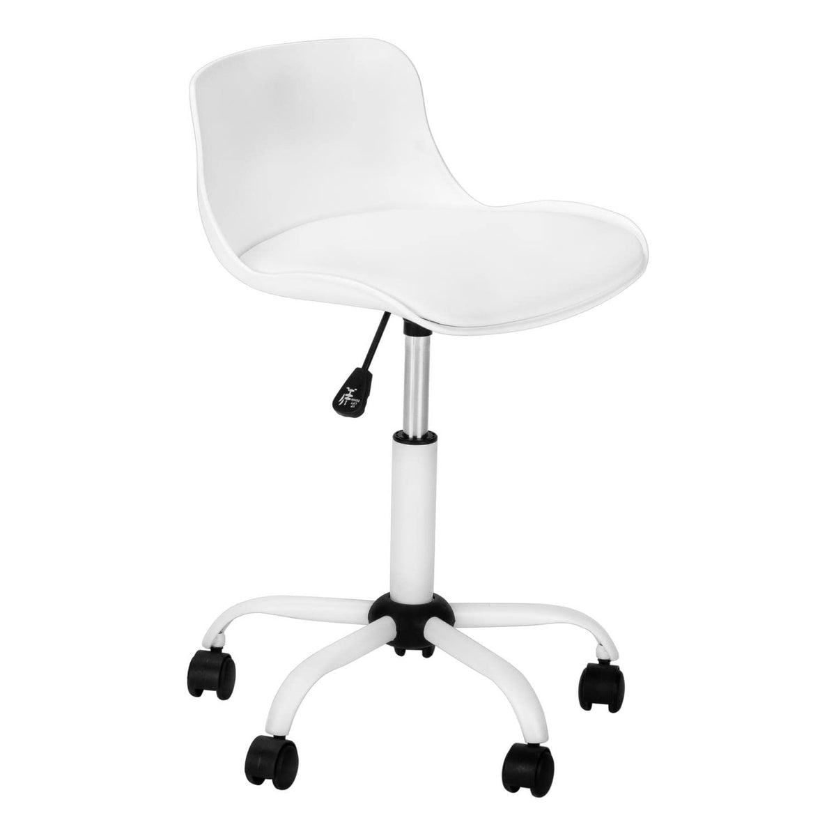 Monarch Specialties I 7463 Office Chair, Adjustable Height, Swivel, Ergonomic, Computer Desk, Work, Juvenile, Metal, Pu Leather Look, White, Contemporary