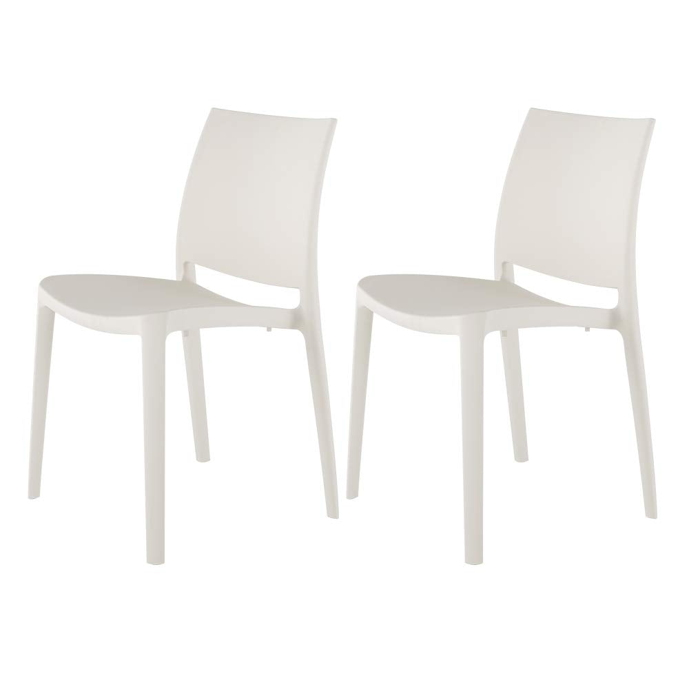 Lagoon Sensilla White Stack-Able Dinning Chair - 4 Pcs/Set