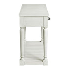 Steve Silver Hemingway Cottage Styling, Alabaster Finish, Working Drawer, Farmhouse Design, Ebony Metal Hardware Sofa Table, 50 x 17 x 30