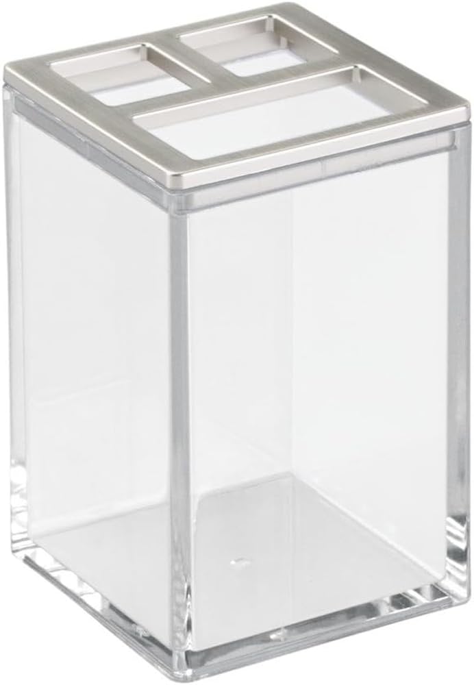 InterDesign Plastic Toothbrush Holder, Clear