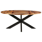 vidaXL Acacia Wood Dining Table Round Dining Room Living Room Office Furniture Modern Design Wooden Dinner Kitchen Bistro Table with Honey Finish
