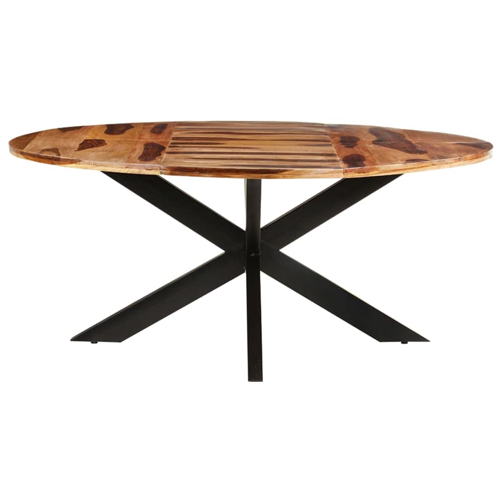 vidaXL Acacia Wood Dining Table Round Dining Room Living Room Office Furniture Modern Design Wooden Dinner Kitchen Bistro Table with Honey Finish