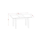 East West Furniture Pspo5-Sbr-C 5 Pc Small Kitchen Table Set Table With Leaf And 4 Dining Chairs
