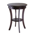 Ergode Deluxe Wood Sasha Accent Table | Sleek Curved Design | Ample Storage | Black Finish | Multiple Finishes Available | Assembly Hardware Included | 20" W x 20" D x 27" H (40627-VV)