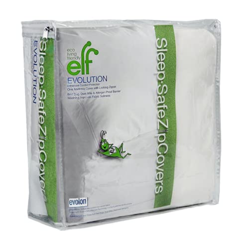 Evolon Mattress Protector | Zippered Mattress Encasement | Sleep Safe Zipcover 15' Queen