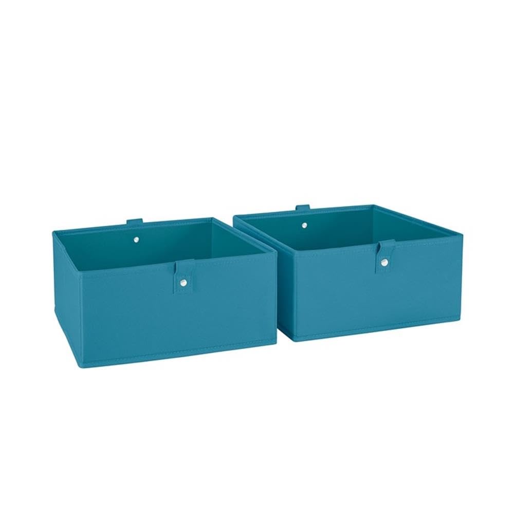 Riverridge Kids 2Pc 10.5In W X 5In H Folding Storage Bin Set - Turquoise