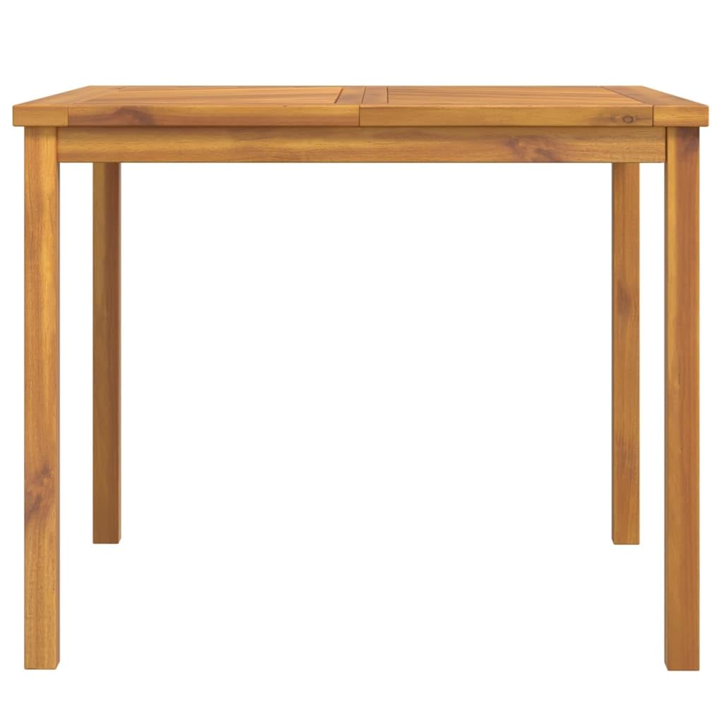 vidaXL Outdoor Dining Table - Solid Wood Acacia - Fishbone Pattern - Square Patio Table - Brown - Stable Wooden Frame - 35.4"x35.4"x29.1"