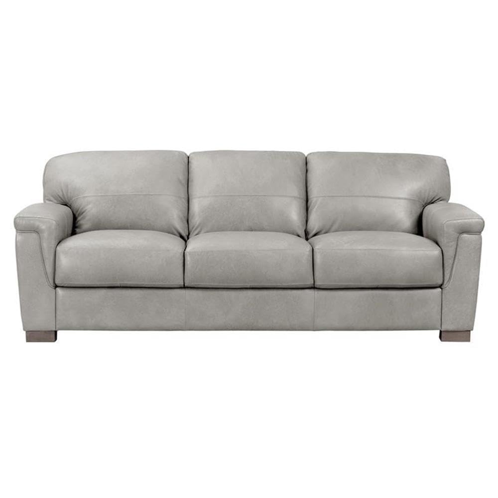 Acme Cornelia Upholstery Sofa with Tapered Legs in Pearl Gray Leather