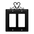 Village Wrought Iron Heart Double GFCI Cover