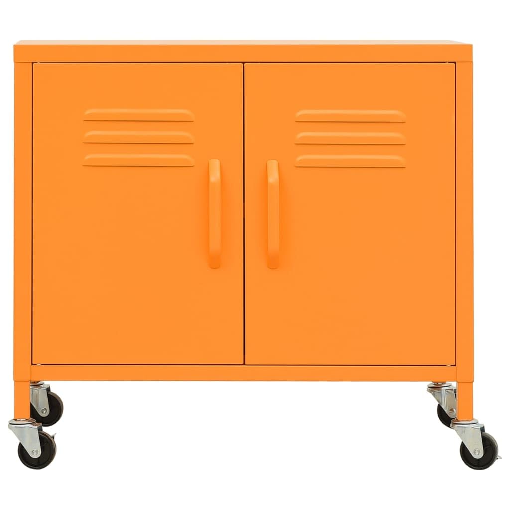 vidaXL Storage Cabinet Orange 23.6&quot;x13.8&quot;x19.3&quot; Steel