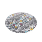 Safavieh Amsterdam Collection 6'7'' Round Dark Grey/Ivory Ams108H Moroccan Boho Non-Shedding Dining Room Entryway Foyer Living R