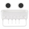 XBEY NonDrill Wall Mount Magic Sticker Self Adhesive Bathroom Corner Shelf Wall Mounted with 4 Hook and Rack, Waterproof Storag