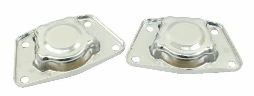 Torsion Caps, Swing Axle, Without Hole, Chrome, Pair, Compatible With Dune Buggy