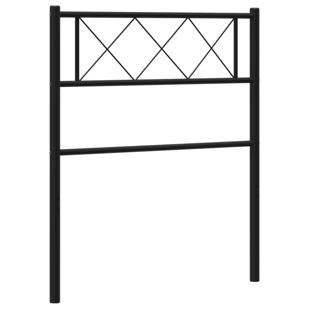 vidaXL Metal Headboard in Black - Classic Design, Robust Steel Construction - Bedroom Furniture for Beds with Round Tubes