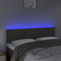 Vidaxl Led Headboard, Upholstered Headboard For Bed Home, Bed Headboard With Led Light, Bedroom Furniture, Dark Gray 56.7"X2"X30.7"/34.6" Velvet