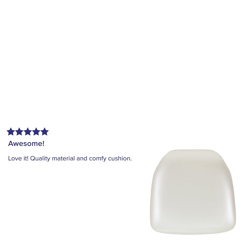 Flash Furniture Hard Ivory Vinyl Chiavari Chair Cushion