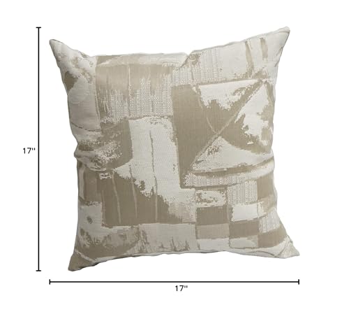 Blazing Needles Jacquard Throw Pillow, 17&quot;, Getty Globe