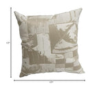 Blazing Needles Jacquard Throw Pillow, 17", Getty Globe