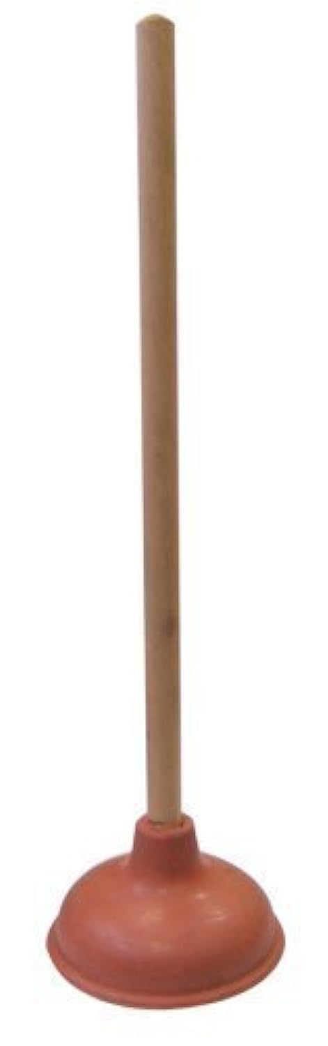 PWWDADA Supply Guru Heavy Duty Force Cup Rubber Toilet Plunger with a Long Wooden Handle to Fix Clogged Toilets and Drains (18, 