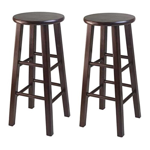 Ergode Exquisite Dining Set | Double Drop Leaf Table | Ladder Back Chairs | Solid Wood | Walnut Finish | (94390-VV)