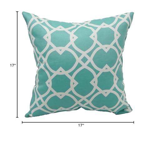 Blazing Needles Outdoor Geometric Throw Pillow, 17", Elipse Pool 2 Count