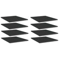 Furniking Bookshelf Boards 8 pcs High Gloss Black 15.7"x19.7"x0.6" Chipboard