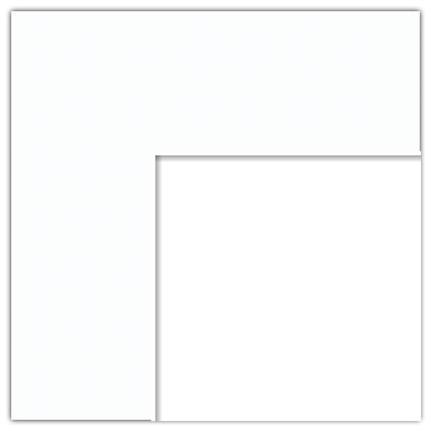 12x27 Smooth White / Super White Custom Mat for Picture Frame with 8x23 opening size (Mat Only, Frame NOT Included)