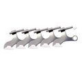 Design House 181909 Adjustable Stoppers Hollow Core Hinge Pin Door Stop Wall Protector With Rubber Tip, 5-Pack, Satin Nickel, 5