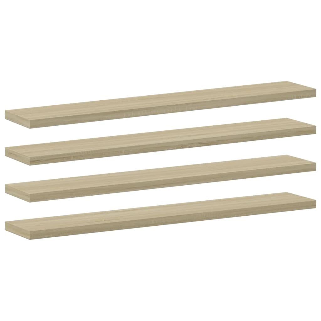 vidaXL Modern Sonoma Oak Bookshelf Boards - Quality 8-Piece Set of Engineered Wood Shelves for Easy Storage Optimization and Replacement