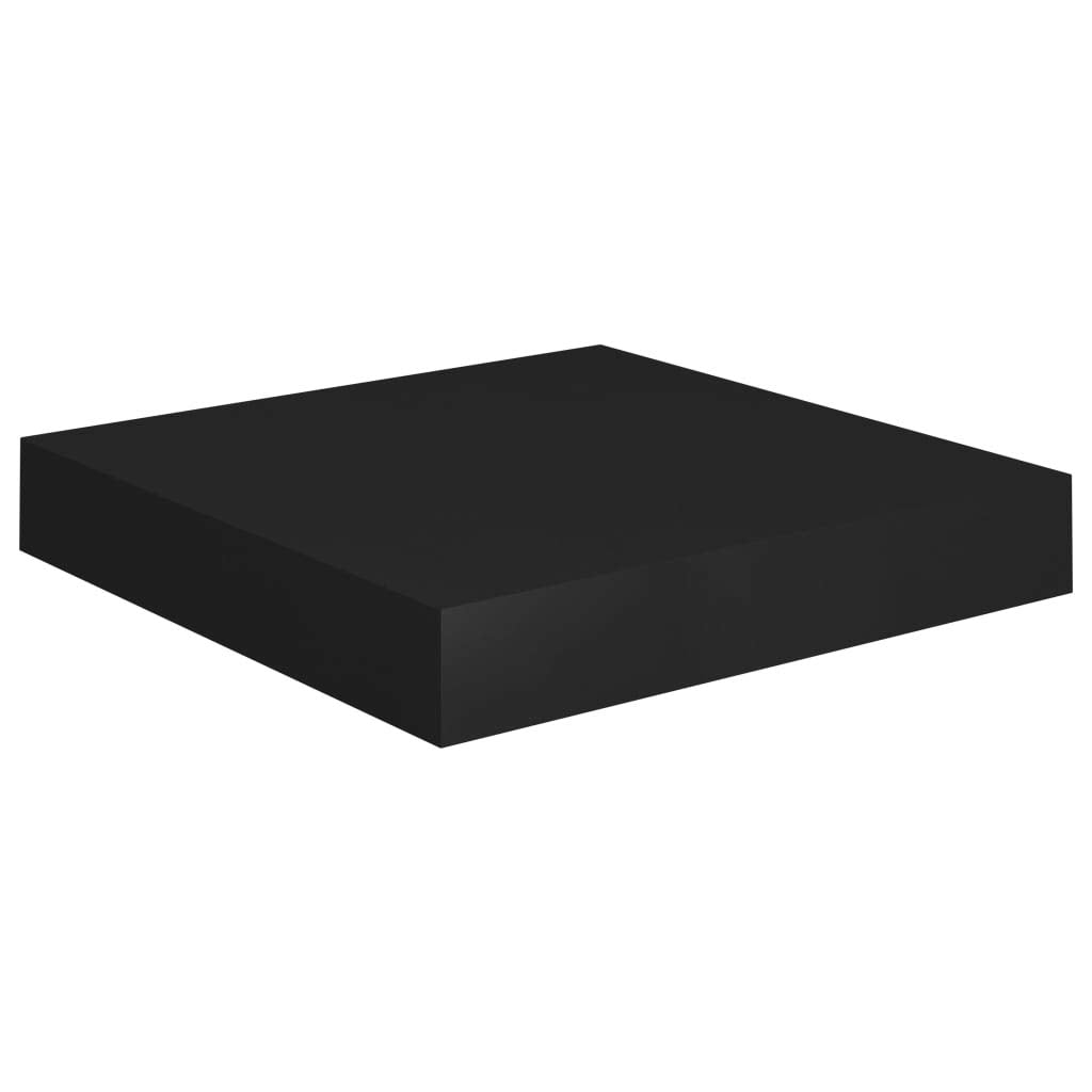vidaXL Floating Wall Shelf Black 9.1&quot;x9.3&quot;x1.5&quot; MDF