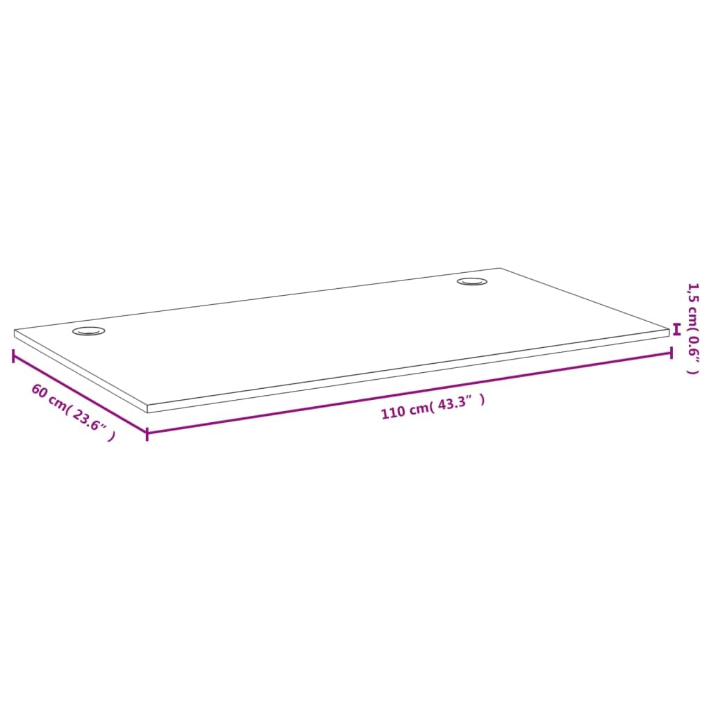 vidaXL Bamboo Desk Top | Eco-Friendly, Durable | Excellent Support | Comfortable Design | Ideal for Various Scenarios | (43.3"x23.6"x0.6")