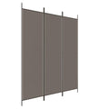 vidaXL 3-Panel Room Divider | Anthracite | Fabric & Iron | Privacy Screen | Foldable Design | Easy to Assemble | Versatile Usage