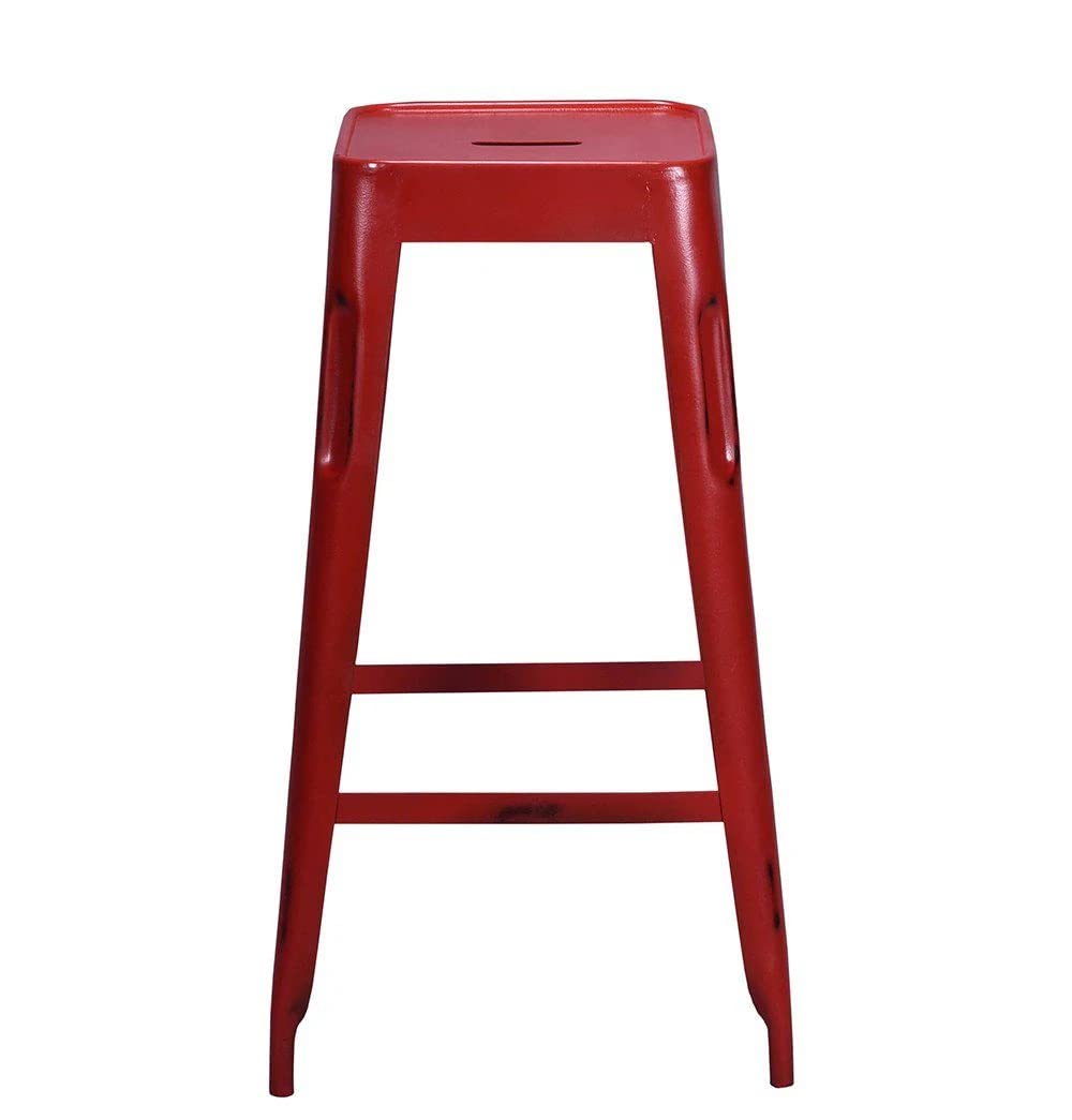 Death by Modernism Tolix Style Bar Stool Red - Iron - Reproduction