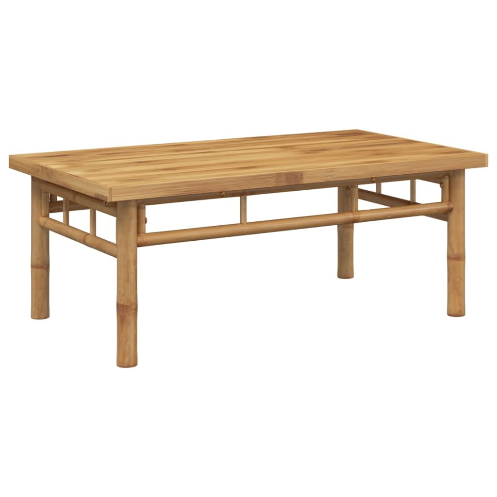 vidaXL Coffee Table - Bamboo Slat Design, Rectangular Shape, 35.4&quot;x19.7&quot;x13.8&quot; - Ideal for Living Room, Bedroom, Hallway, Office, Outdoor Spaces