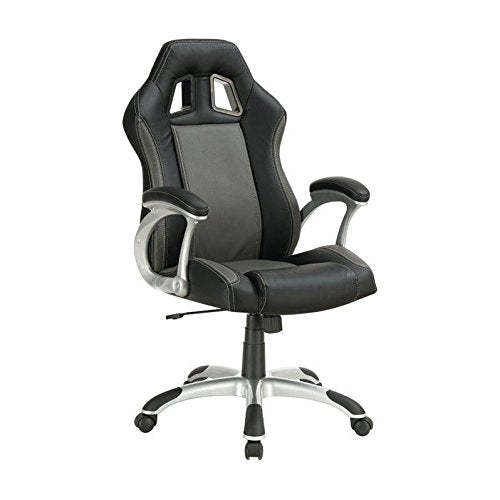 Coaster Home Furnishings Contemporary Black/Grey Office Chair with Air Ventilation, 28&quot; D x 26.5&quot; W x 44&quot; H (CO-800046)
