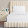 Carressa Linen Egyptian Cotton King White Bed Sheets - 800 Thread Count 4 Piece King Sheet Set, Sateen Weave Luxury Hotel Egypti