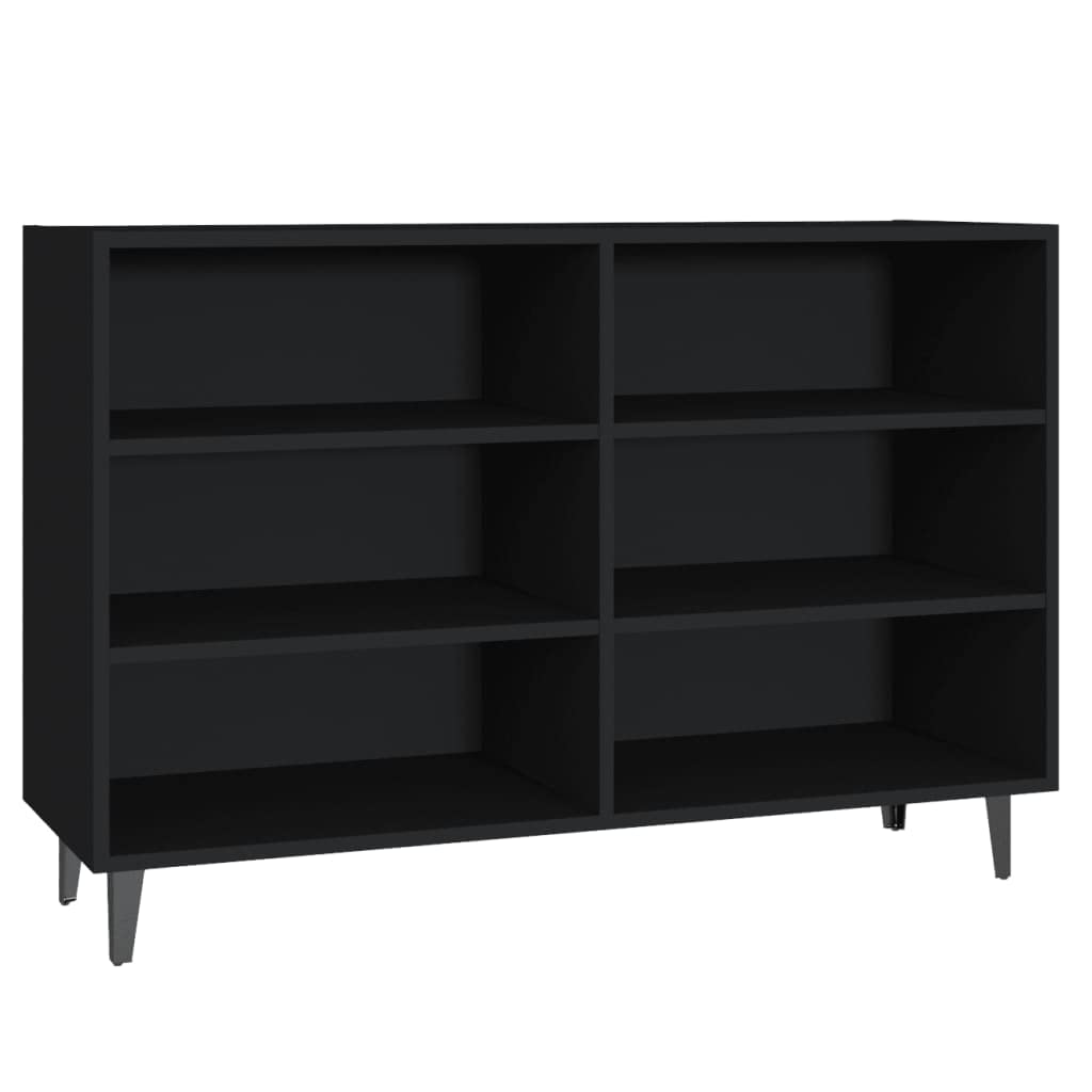 vidaXL Sideboard Black 40.7&quot;x13.8&quot;x27.6&quot; Chipboard