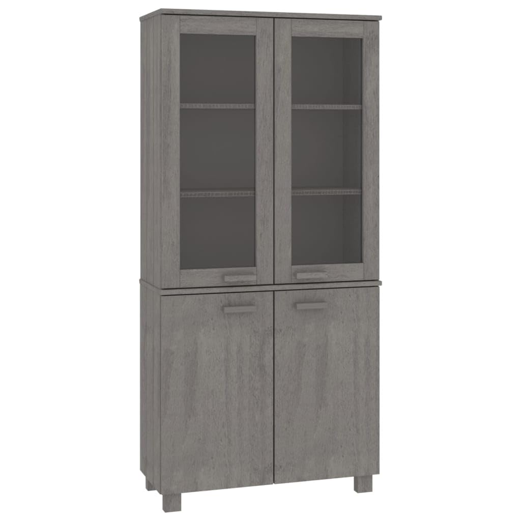 Vidaxl Hamar Solid Pine Wood Drawer Cabinet/Entryway Display Cabinet - Light Gray - 33.5&quot;X13.8&quot;X70.9&quot;