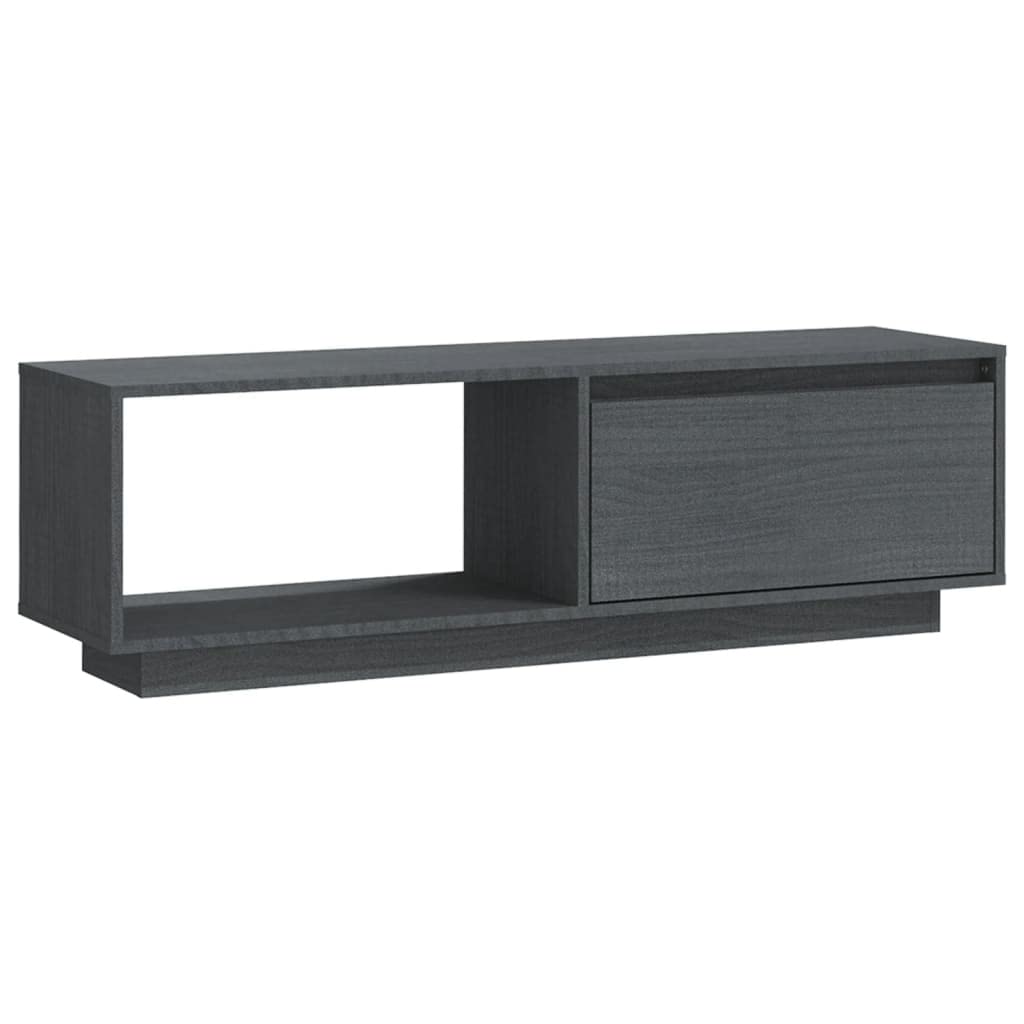 vidaXL TV Cabinet Gray 43.3&quot;x11.8&quot;x13.2&quot; Solid Pinewood